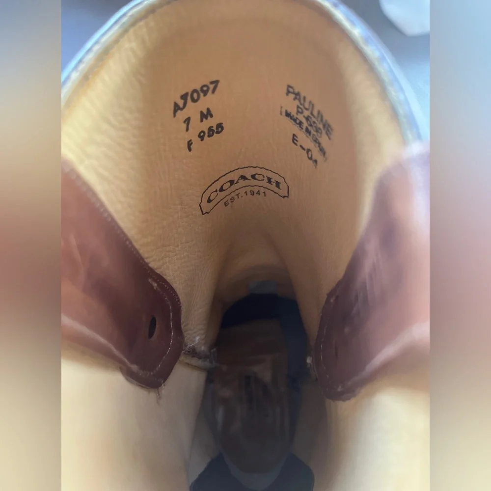 Brown coach logo riding boots - Picture 6 of 6